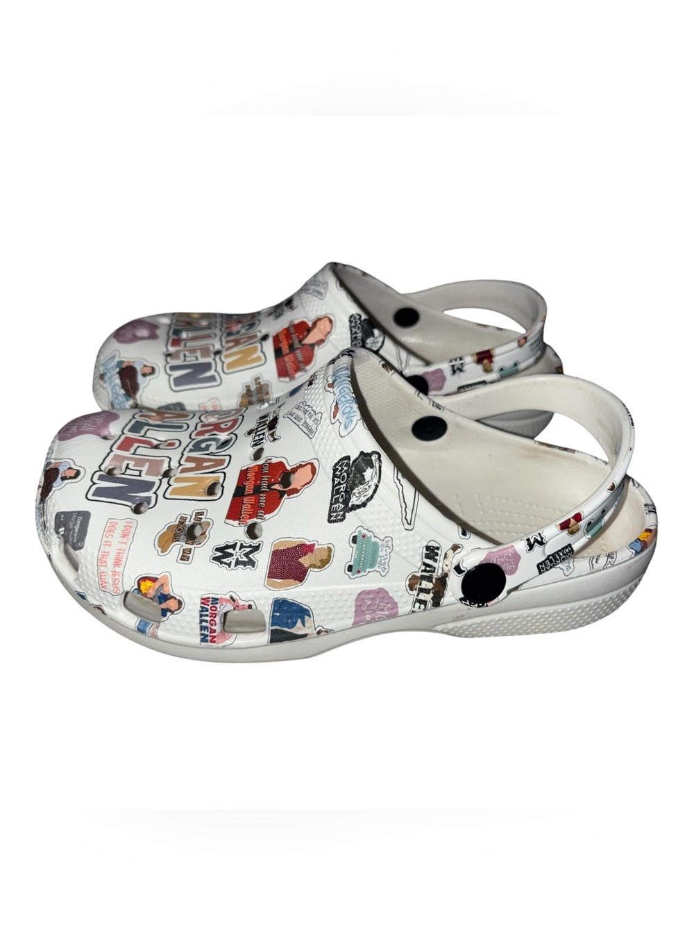 Morgan Wallen themed Croc like shoes
No Brand listed on them size 39/9